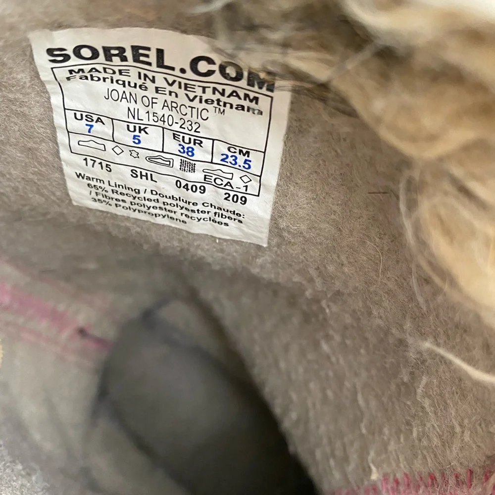 Sorel Joan of Arctic Boots Leather- Size 7 - Picture 11 of 13